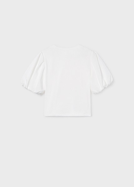 Μπλούζα κοντομάνικη κανάλε - ΕΚΡΟΥ 12Y