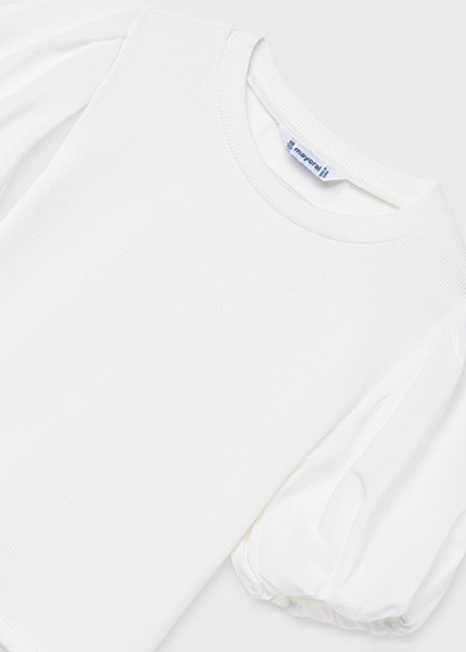 Μπλούζα κοντομάνικη κανάλε - ΕΚΡΟΥ 12Y