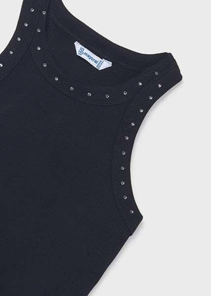 Μπλούζα τιράντες κανάλε - ΜΑΥΡΟ 12Y