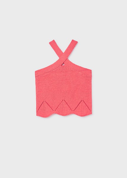 Τοπ πλεκτό halter - ΚΟΡΑΛΙ 18Y