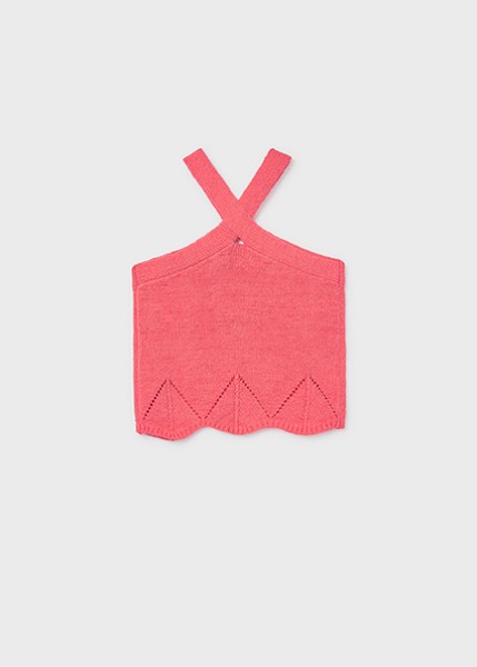 Τοπ πλεκτό halter - ΚΟΡΑΛΙ 18Y