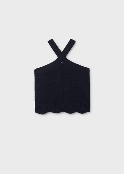 Τοπ πλεκτό halter - ΜΑΥΡΟ 10Y