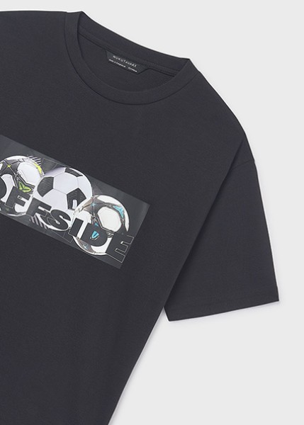 Μπλούζα κοντομάνικη στάμπα - ΜΑΥΡΟ 14Y