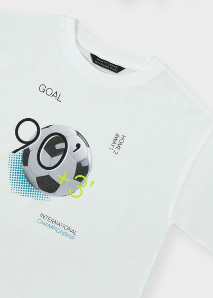 Μπλούζα κοντομάνικη πίσω στάμπα - ΛΕΥΚΟ 8Y