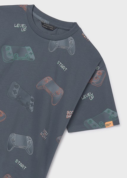 Μπλούζα κοντομάνικη σταμπωτή - ΓΚΡΙ 16Y