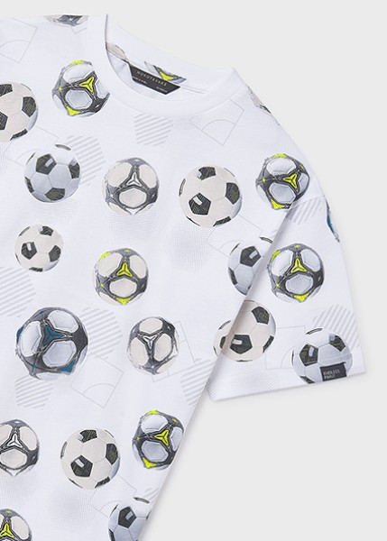 Μπλούζα κοντομάνικη σταμπωτή - ΛΕΥΚΟ 10Y