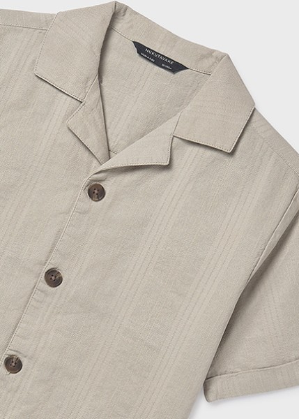 Πουκάμισο κοντομάνικο γιακάς - ΜΠΕΖ 16Y