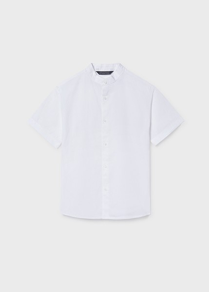 Πουκάμισο κοντομάνικο γιακάς μαο - ΛΕΥΚΟ 10Y