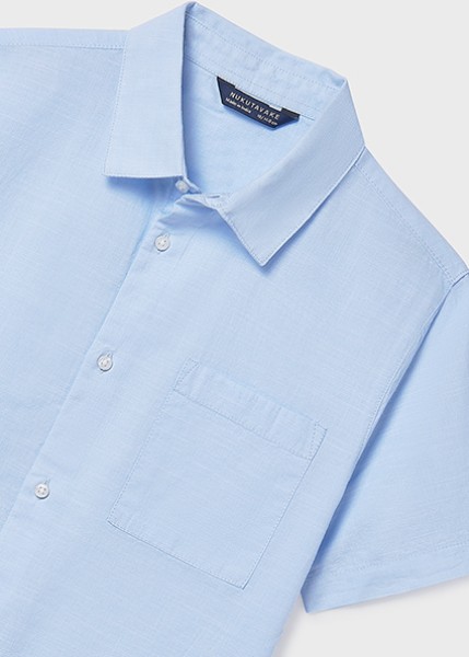 Πουκάμισο κοντομάνικο γιακάς - ΓΑΛΑΖΙΟ 10Y