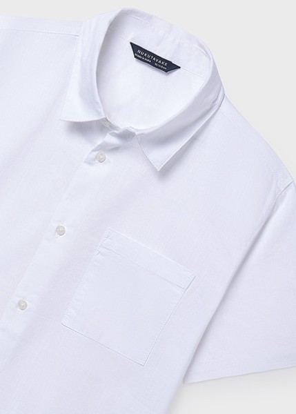 Πουκάμισο κοντομάνικο γιακάς - ΛΕΥΚΟ 10Y