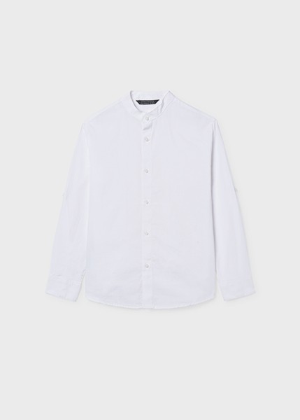 Πουκάμισο μακρυμάνικο  γιακάς μαο - ΓΑΛΑΖΙΟ 8Y