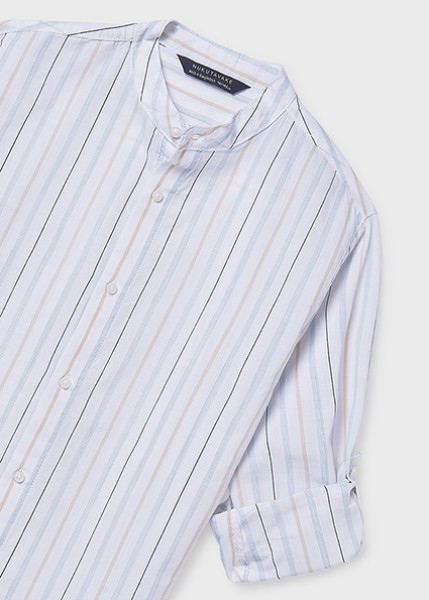 Πουκάμισο μακρυμάνικο  γιακάς μαο - ΓΑΛΑΖΙΟ 8Y