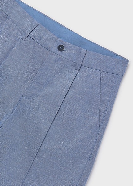 Βερμούδα λινή suiting - ΓΑΛΑΖΙΟ 14Y