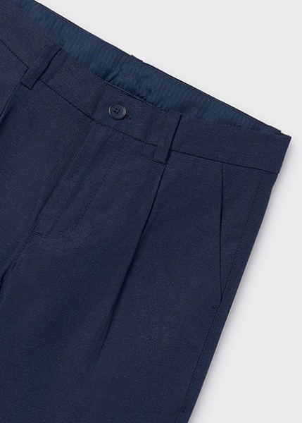 Βερμούδα λινή suiting - ΜΠΛΕ 16Y