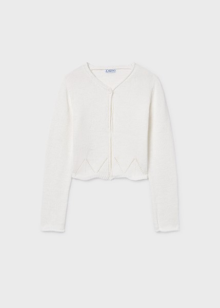 Ζακέτα πλεκτή λωρίδες - ΕΚΡΟΥ 8Y