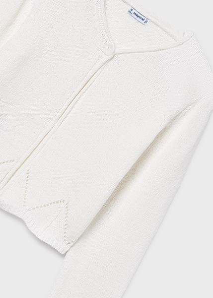 Ζακέτα πλεκτή λωρίδες - ΕΚΡΟΥ 8Y