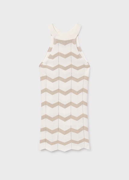 Φόρεμα πλεκτό ζιγκ ζαγκ - ΑΜΜΟΣ 16Y