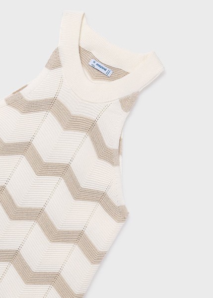 Φόρεμα πλεκτό ζιγκ ζαγκ - ΑΜΜΟΣ 16Y