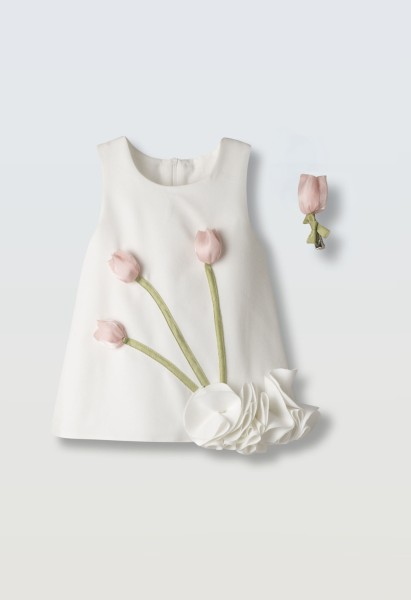 Φόρεμα μπεμπε - ΕΚΡΟΥ 12M