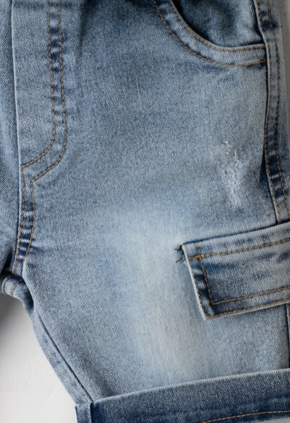 Σετ βερμούδα τζιν με φουλάρι - ΧAKI 6M