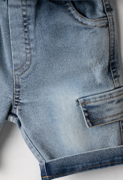 Σετ βερμούδα τζιν πόλο μπλούζα - ΡΑΦ 9M