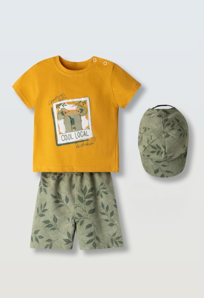 Σετ μακό με καπέλο - ΜΟΥΣΤΑΡΔΙ 9M