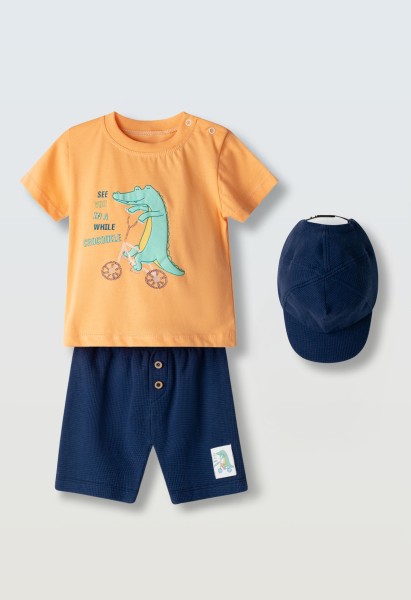 Σετ μακό με καπέλο - ΚΕΡΑΜΙΔΙ 12M