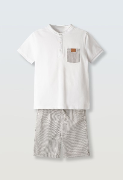 Σετ βερμούδα - ΛΕΥΚΟ 12Y