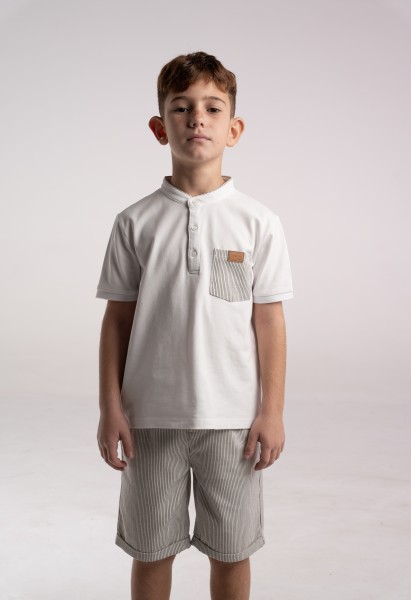 Σετ βερμούδα - ΛΕΥΚΟ 12Y