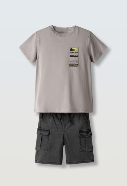 Σετ βερμούδα τζιν μαυρη - ΑΝΘΡΑΚΙ 10Y