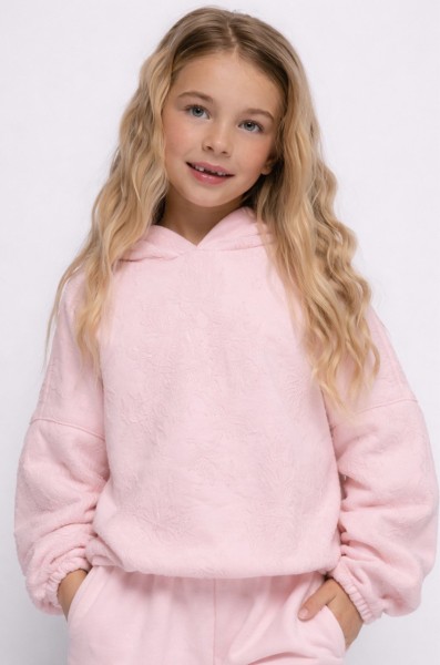 Σετ φούτερ με δαντέλα ροζ - ΡOZ 3/4Y