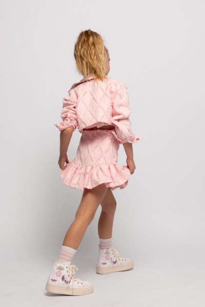 Τζάκετ με κρύσταλλα ροζ - ΡOZ 11/12Y