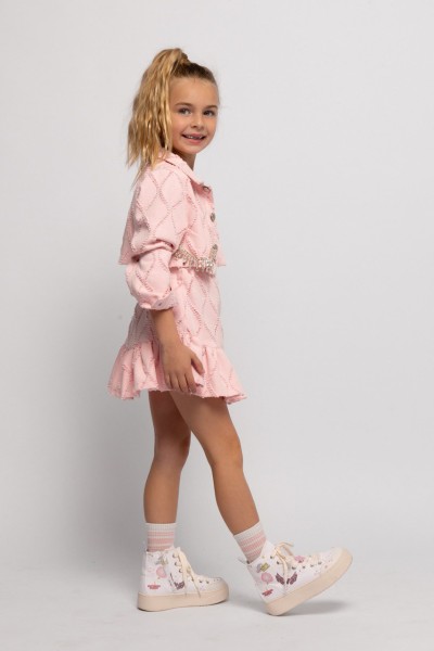 Τζάκετ με κρύσταλλα ροζ - ΡOZ 11/12Y