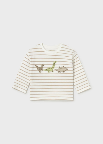 T-Shirt μακρυμάνικο απλικέ κέντημα - ΚΑΦΕ 18M