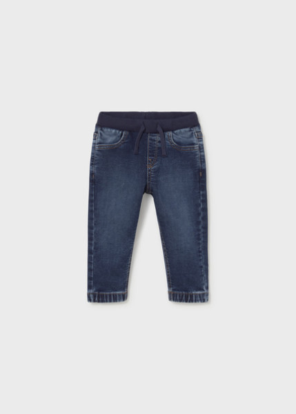 Παντελόνι soft denim jogger - ΓΚΡΙ 12M