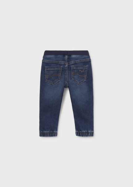 Παντελόνι soft denim jogger - ΓΚΡΙ 12M