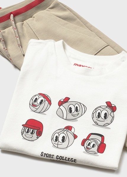 Φόρμα 3 τεμάχια μπλούζα - ΚΟΚΚΙΝΟ 4Y