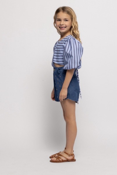 Σορτσάκι   με τρουκς τζιν σκούρο - ΤΖΙΝ 11/12Y