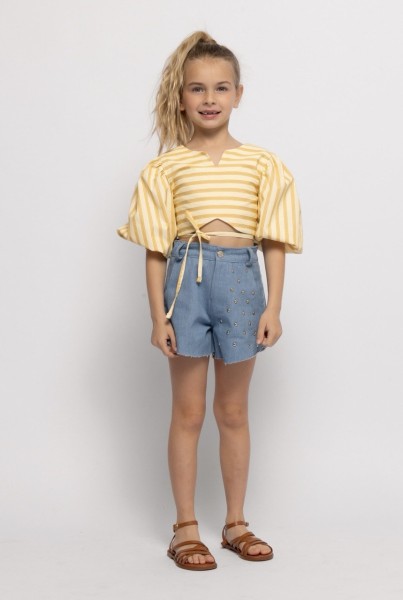 Σορτσάκι   με τρουκς τζιν - ΤΖΙΝ ΣΚΟΥΡΟ 9/10Y