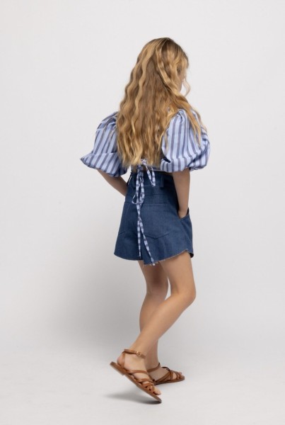 Σορτσάκι   με τρουκς τζιν σκούρο - ΤΖΙΝ 11/12Y