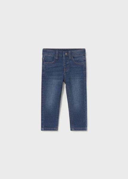 Παντελόνι τζιν slim fit βασικό - ΤΖΙΝ ΣΚΟΥΡΟ 18M