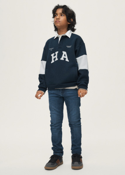 Παντελόνι τζιν slim fit βασικό - ΤΖΙΝ ΣΚΟΥΡΟ 10Y