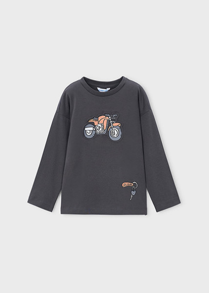 T-Shirt μακρυμάνικο - ΑΝΘΡΑΚΙ 8Y