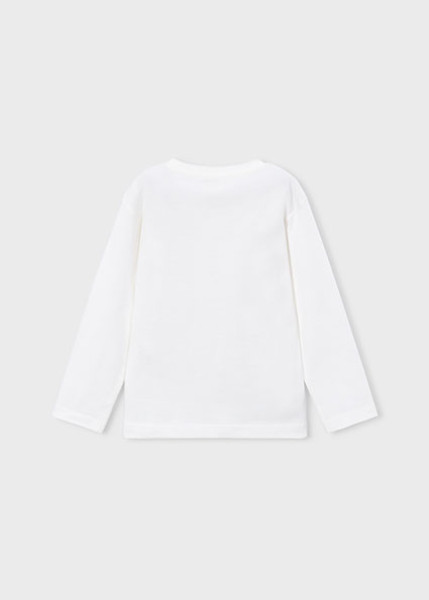 T-Shirt μακρυμάνικο κεντητό - ΚΡΕΜ 5Y