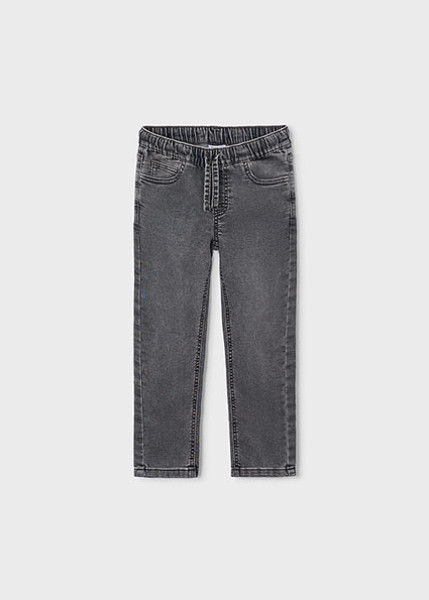 Παντελόνι soft denim jogger - ΓΚΡΙ 10Y
