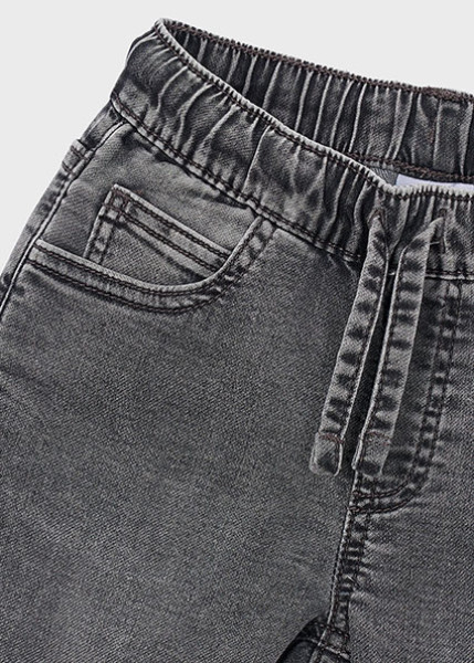 Παντελόνι soft denim jogger - ΓΚΡΙ 10Y
