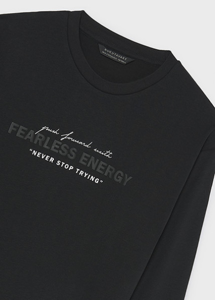 T-Shirt μακρυμάνικο energy - ΜΑΥΡΟ 10Y