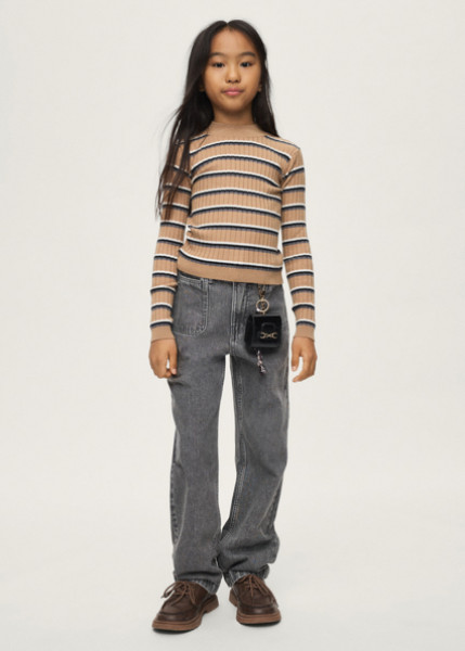 Παντελόνι τζιν relaxed fit - ΓΚΡΙ 8Y