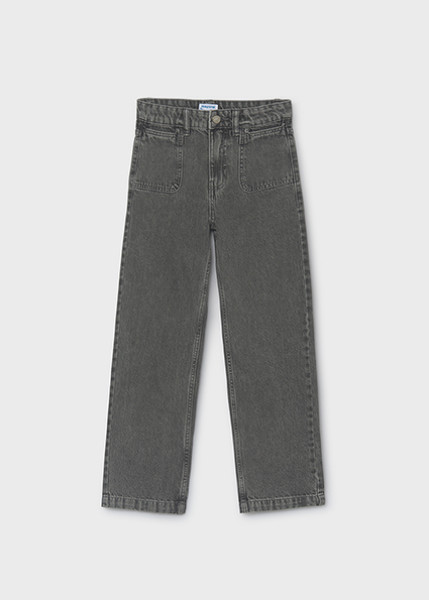 Παντελόνι τζιν relaxed fit - ΓΚΡΙ 8Y
