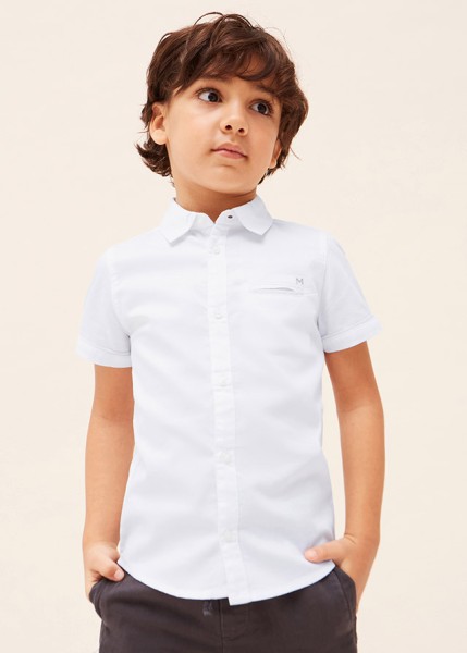 Πουκάμισο κοντομάνικο tailoring - ΛΕΥΚΟ 7Y